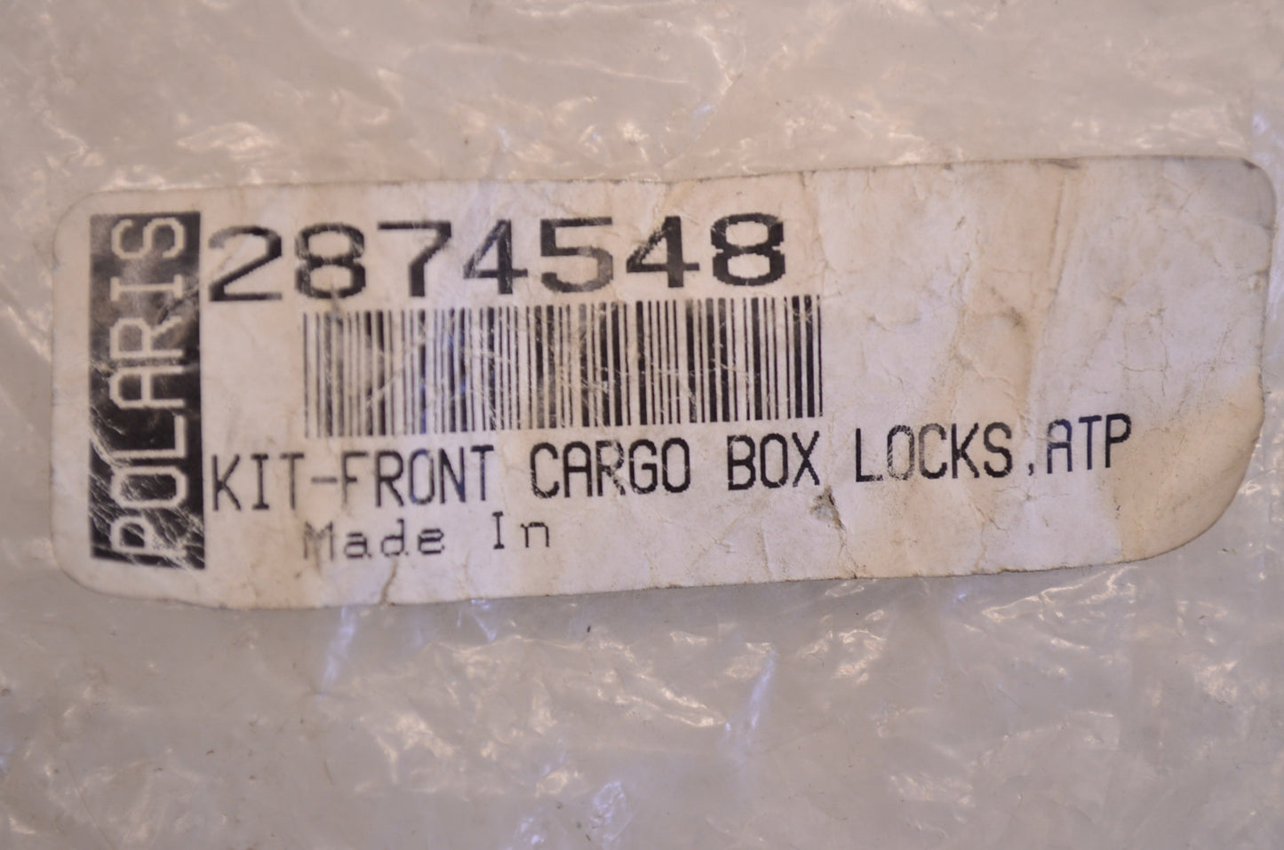 OEM Polaris 2874548 Cargo Box Lock Kit NOS