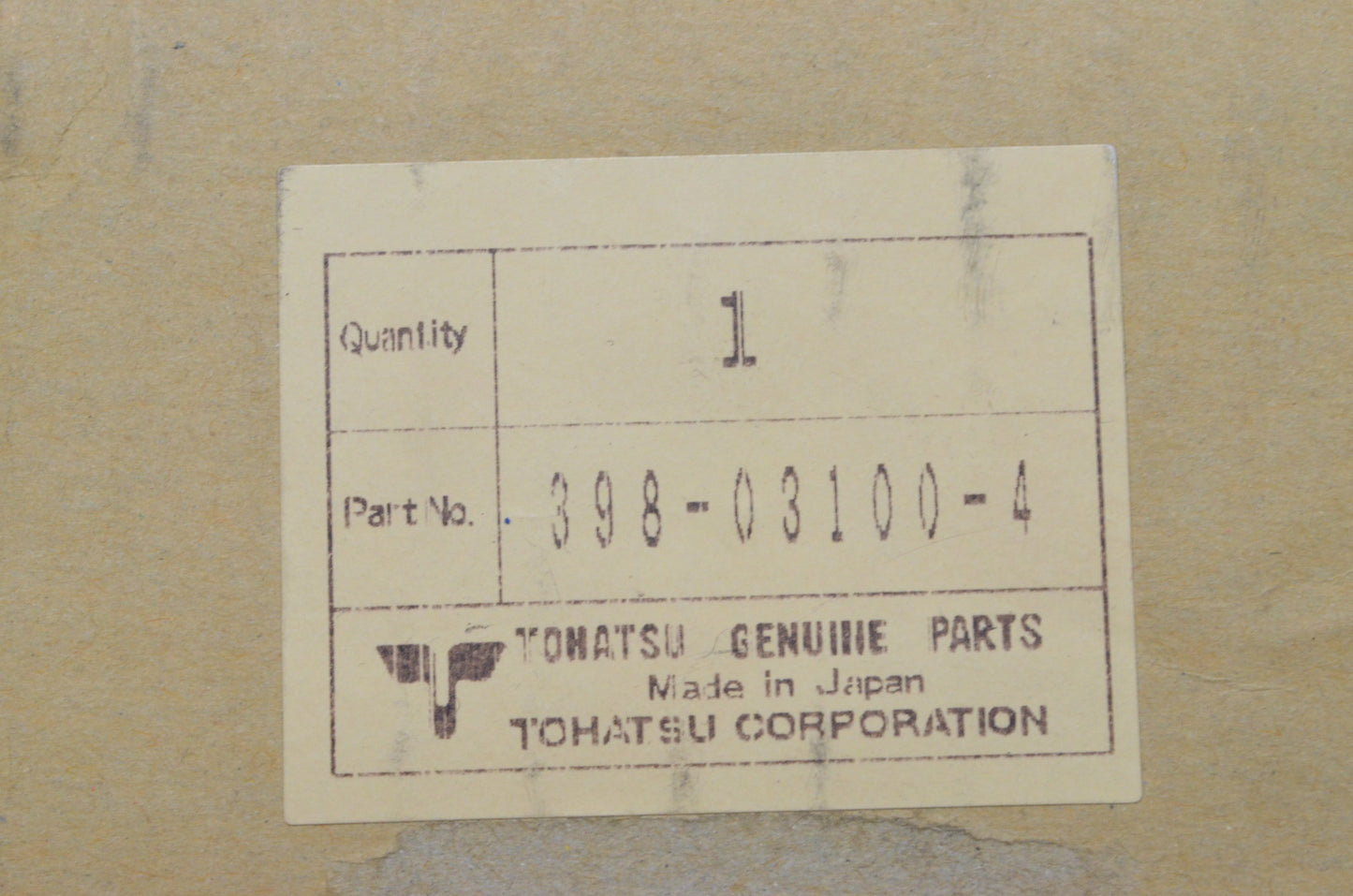 New OEM Tohatsu Carburetor Assembly NOS