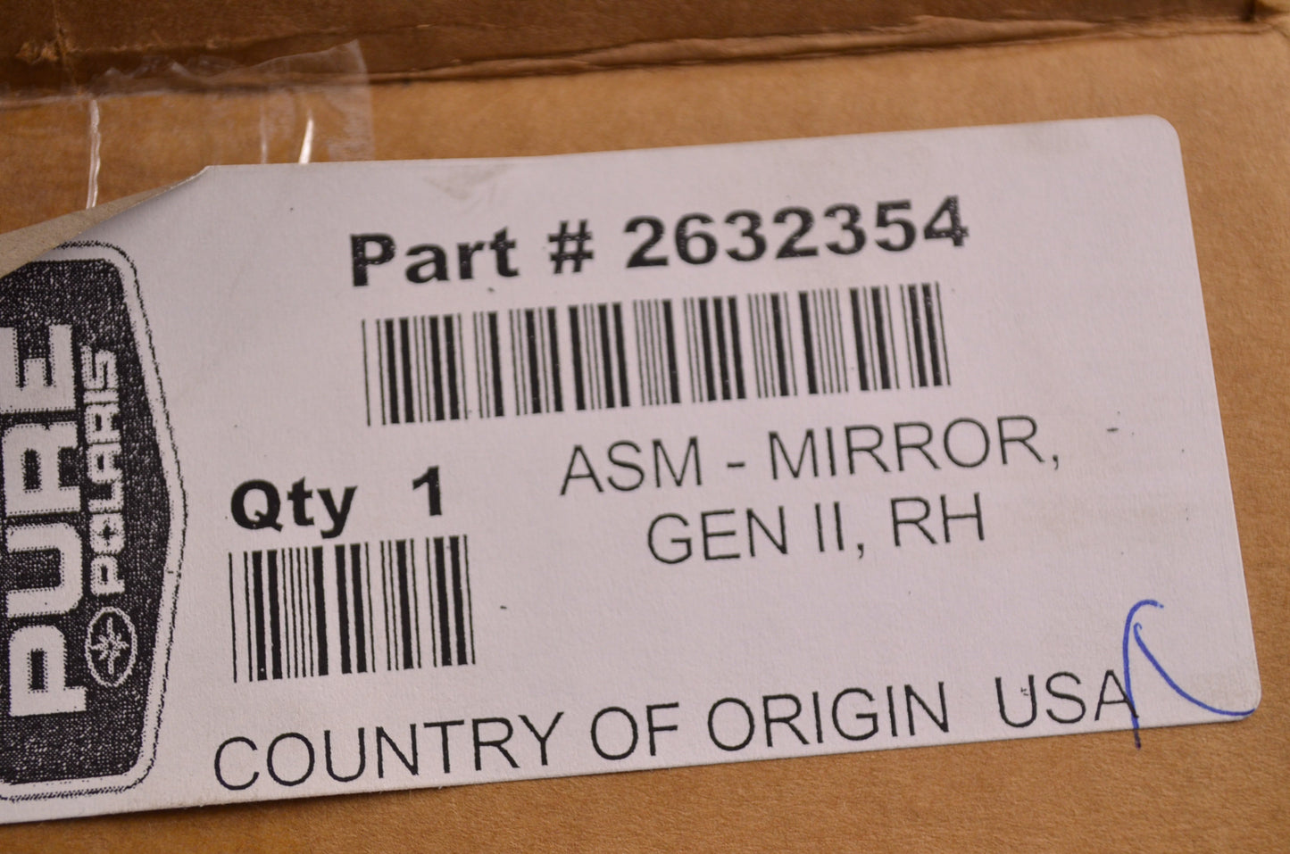 New OEM Polaris Right Mirror Assembly NOS