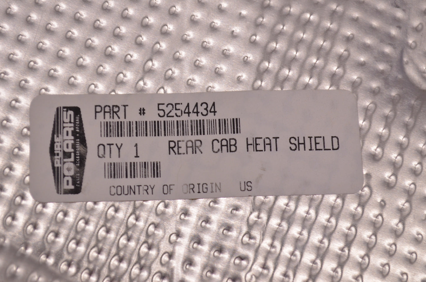 OEM Polaris 5254434 Rear Cab Heat Shield NOS
