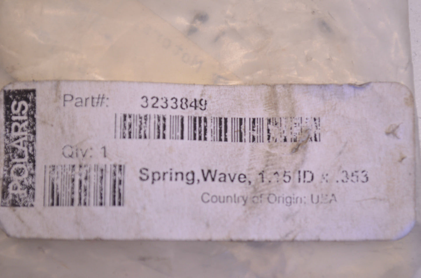 OEM Polaris 3233849 Wave Spring NOS
