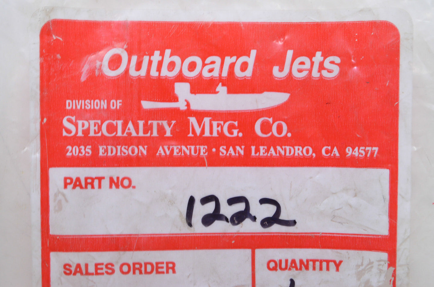 New Specialty Manufacturing Co./Outboard Jets Gate Assembly Cam Adjustment NOS