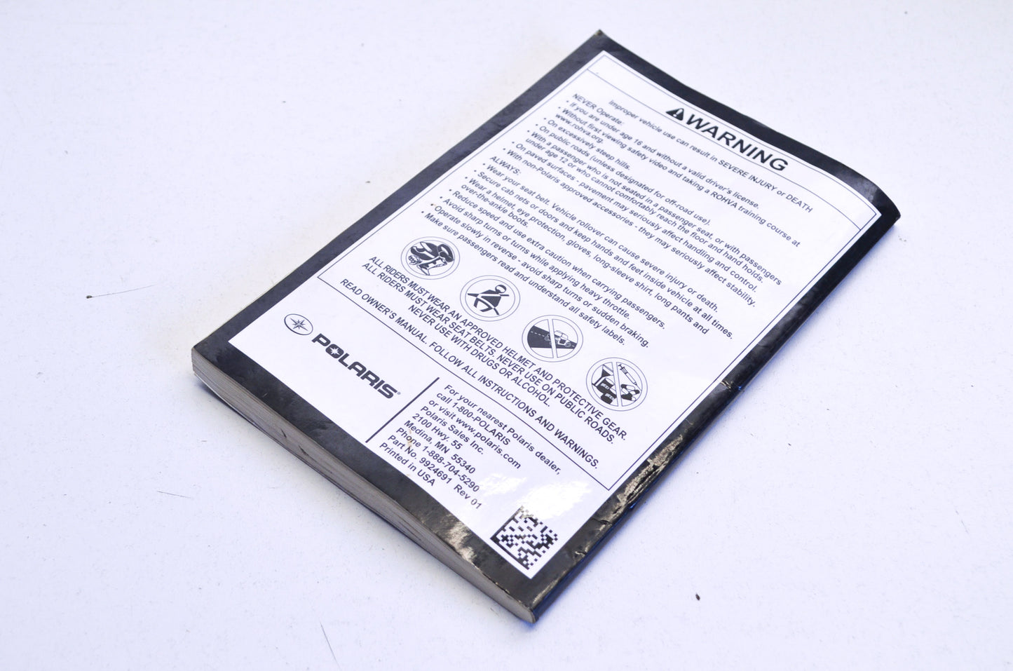 OEM Polaris 9924691 Owner's Manual 14 Ranger RZR/4 XP 900