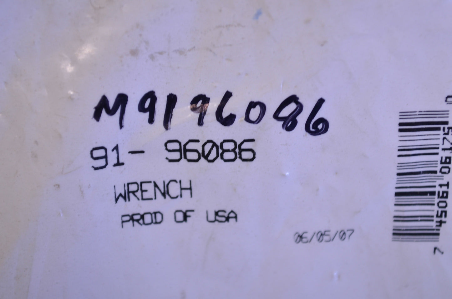 OEM Mercury M9196086, 91-96086 Plug Wrench NOS