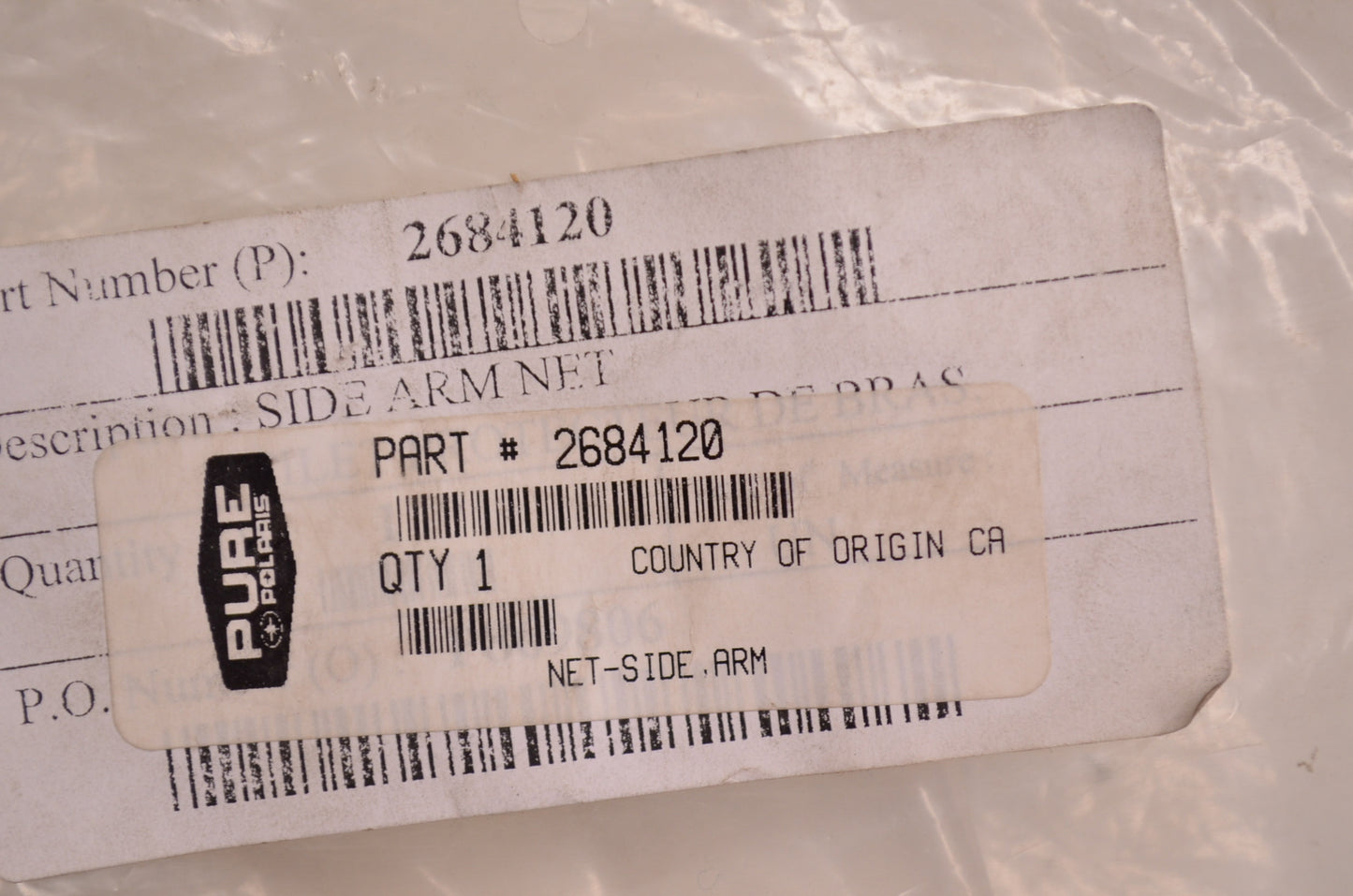 OEM Polaris 2684120 Arm Side Net NOS