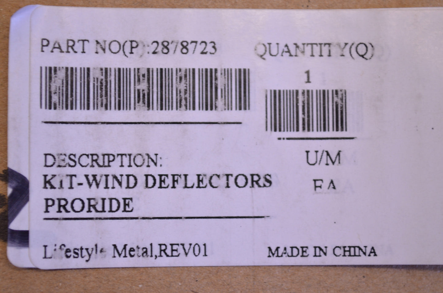 New OEM Polaris Wind Deflector Kit NOS