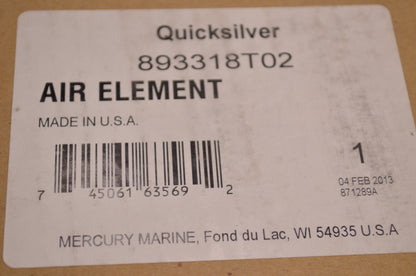 New OEM Mercury Air Element NOS