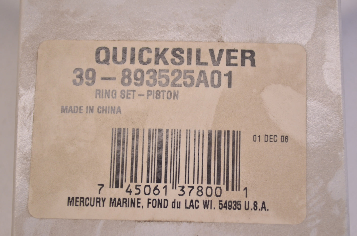 New OEM Mercury Piston Ring Kit NOS