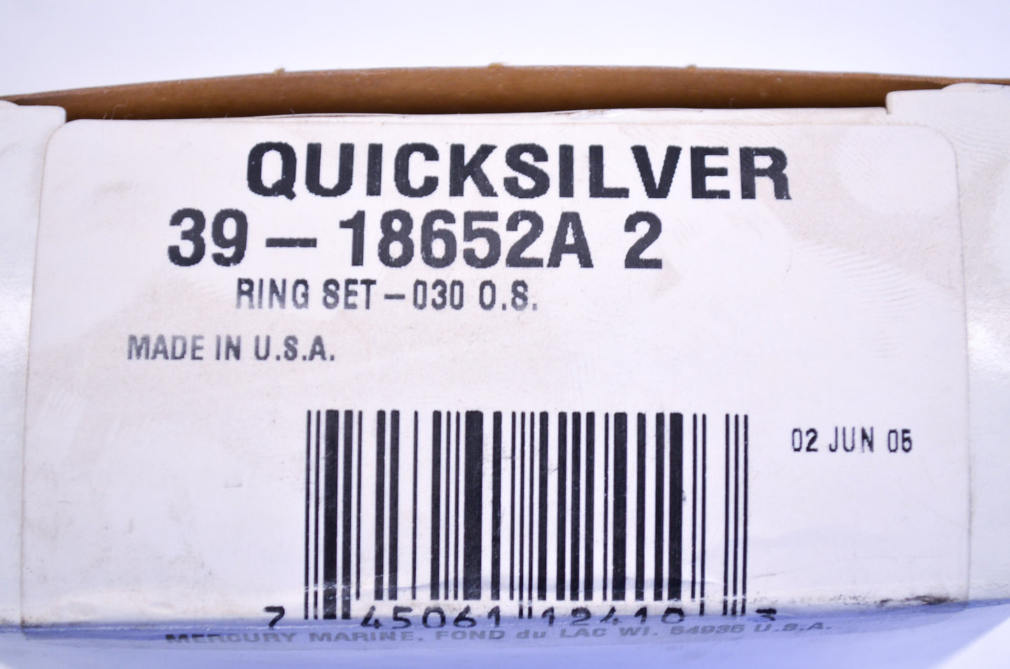 OEM Mercury 39-18652A2 Ring Kit NOS