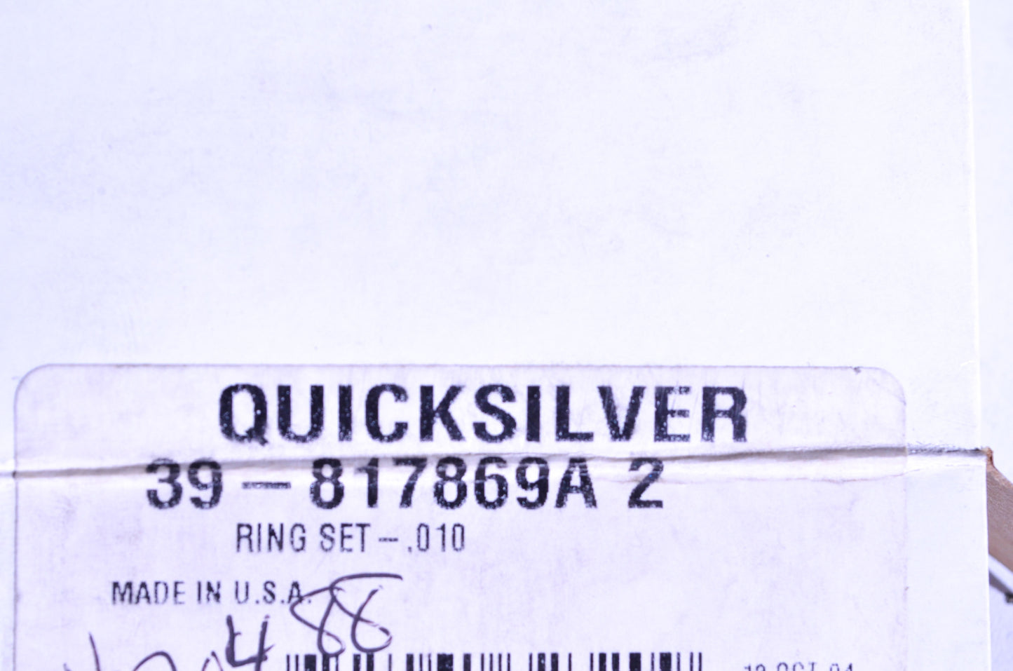 OEM Mercury 39-817869A-2 Piston Ring Kit NOS
