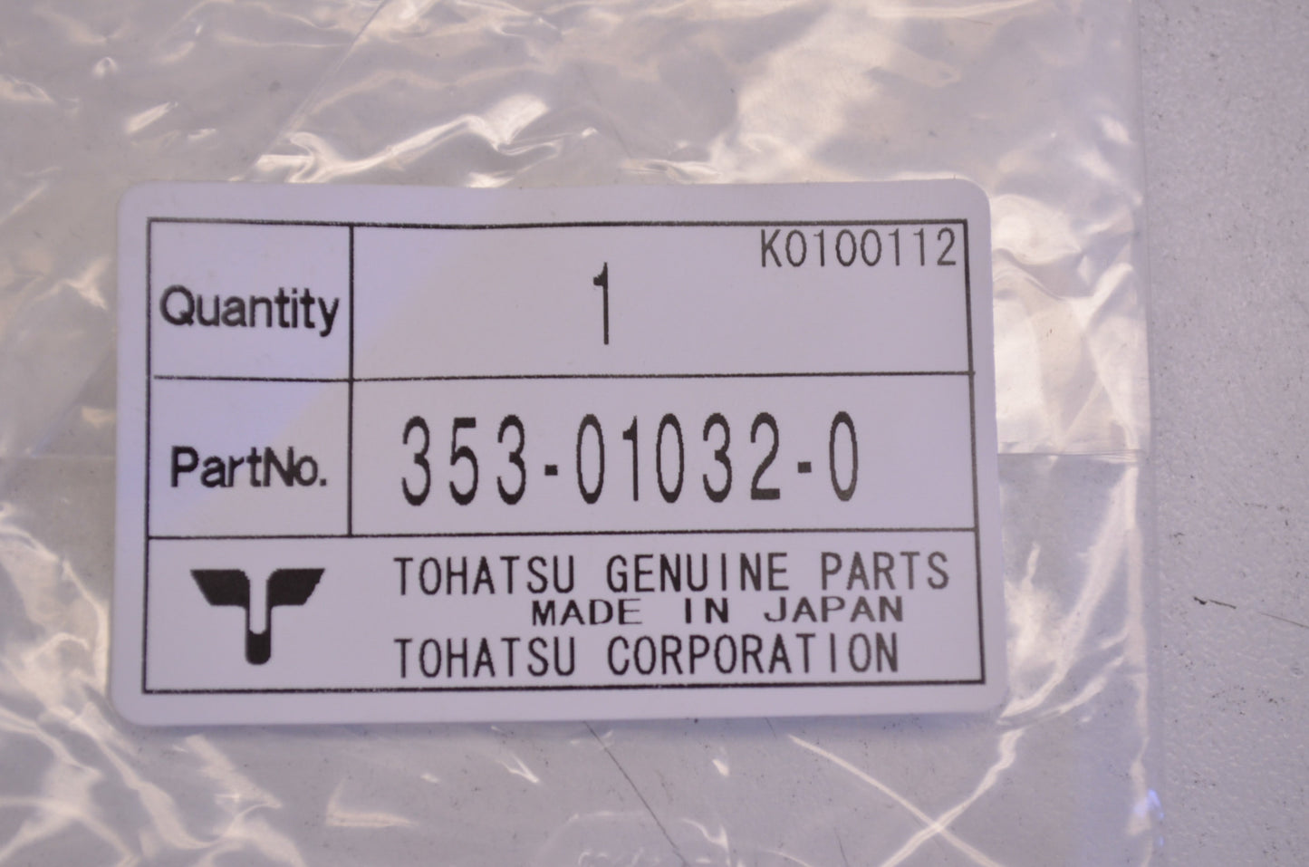 OEM Tohatsu 353-01032-0 Thermostat Cover Gasket NOS