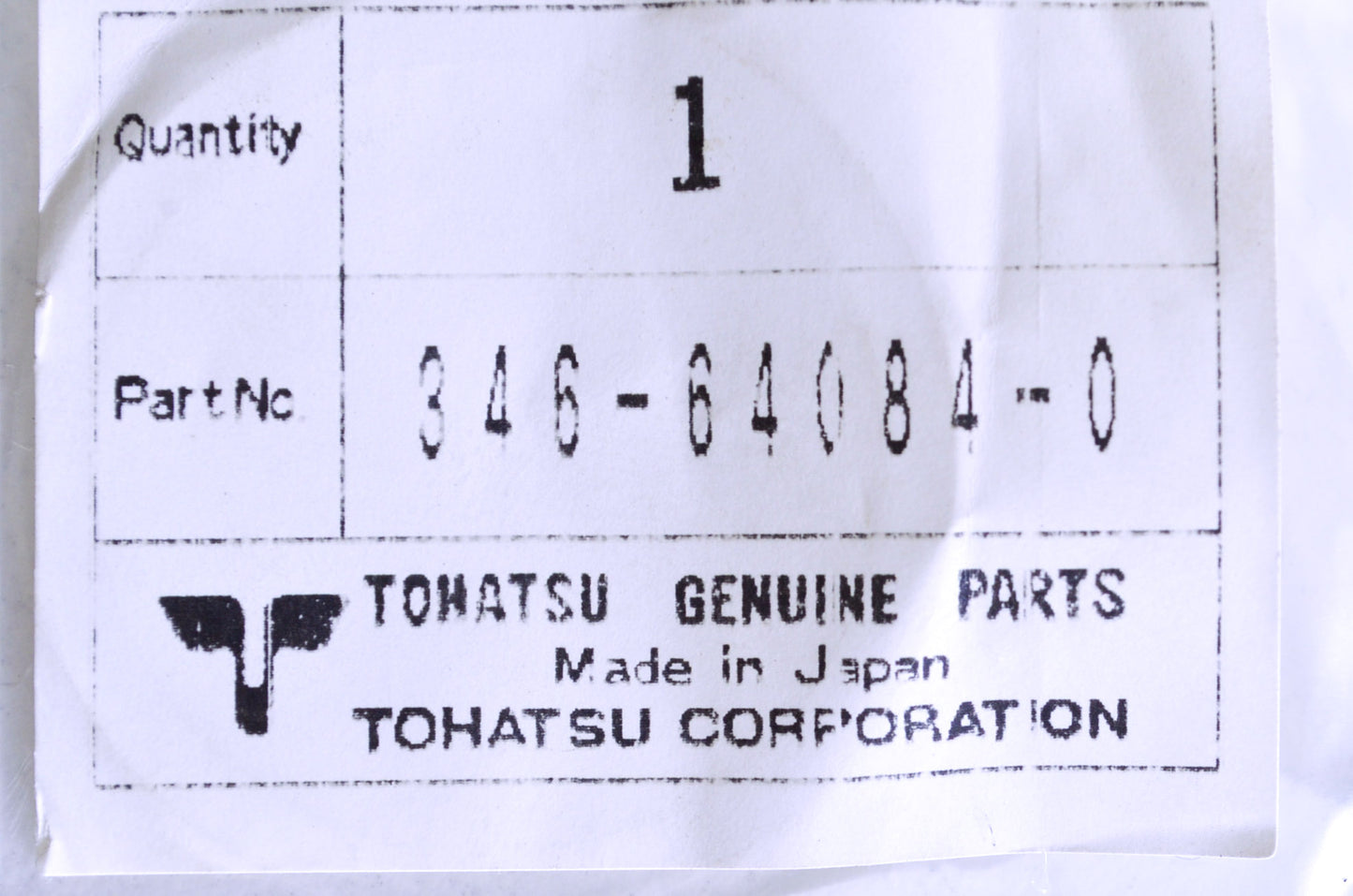 Tohatsu 346-64084-0 Shim NOS