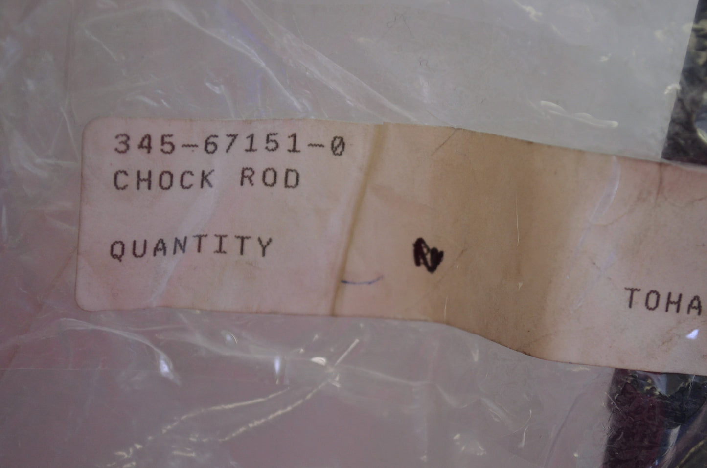 Tohatsu 345-67151-0 Choke Rod NOS