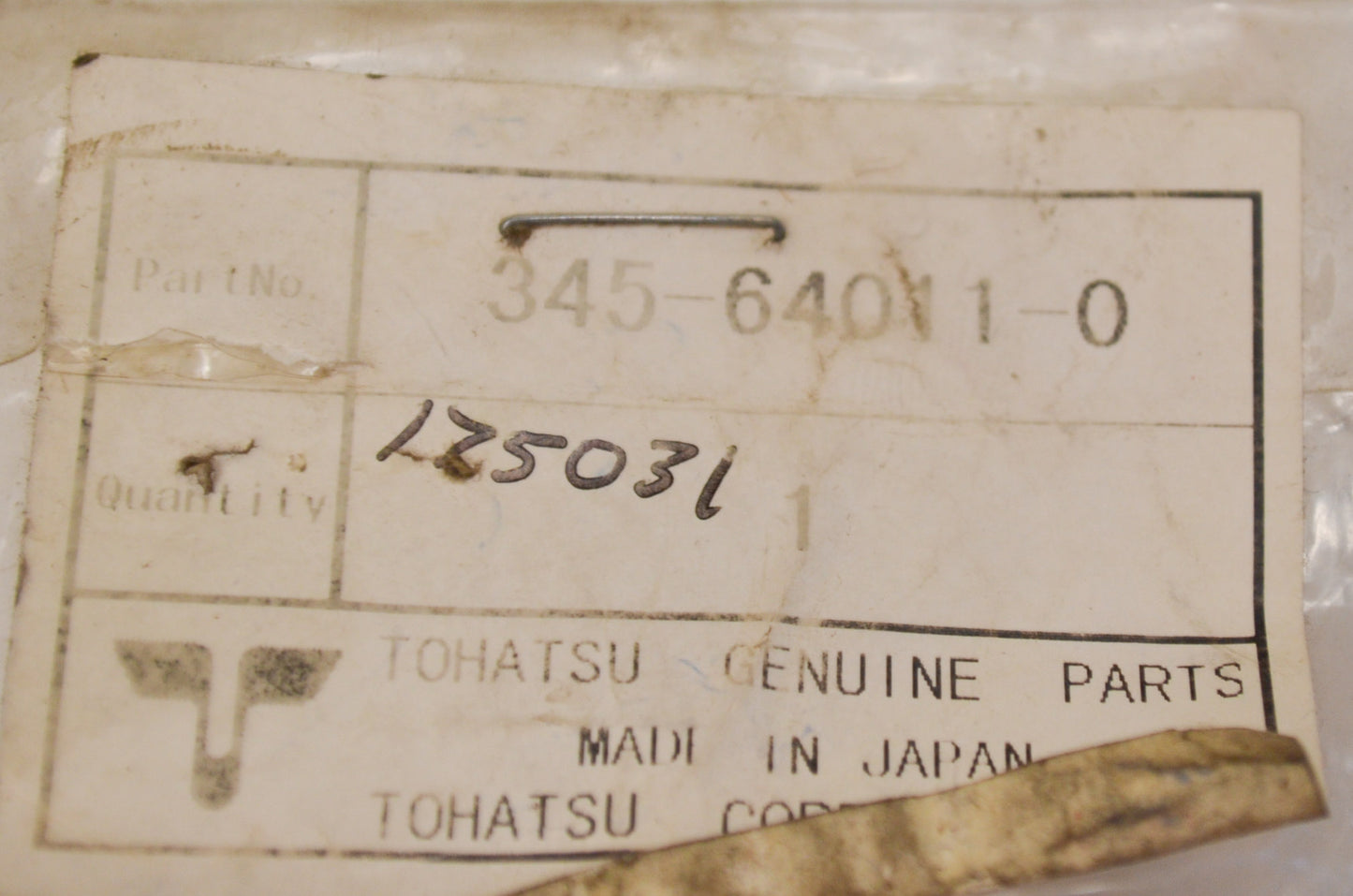 OEM Tohatsu 345-64011-0 Needle Bearing NOS