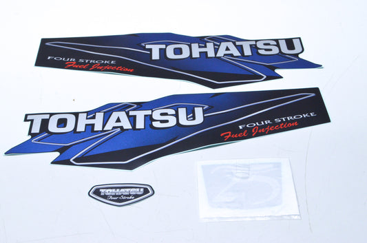 New OEM Tohatsu 25 HP Four Stroke Fuel Injection Decal Kit NOS