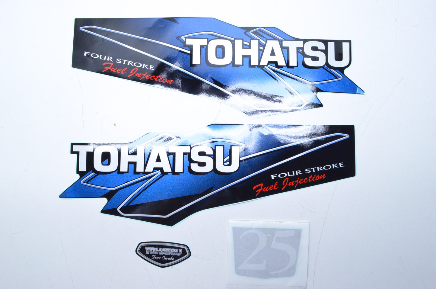 New OEM Tohatsu 25 HP Four Stroke Fuel Injection Decal Kit NOS