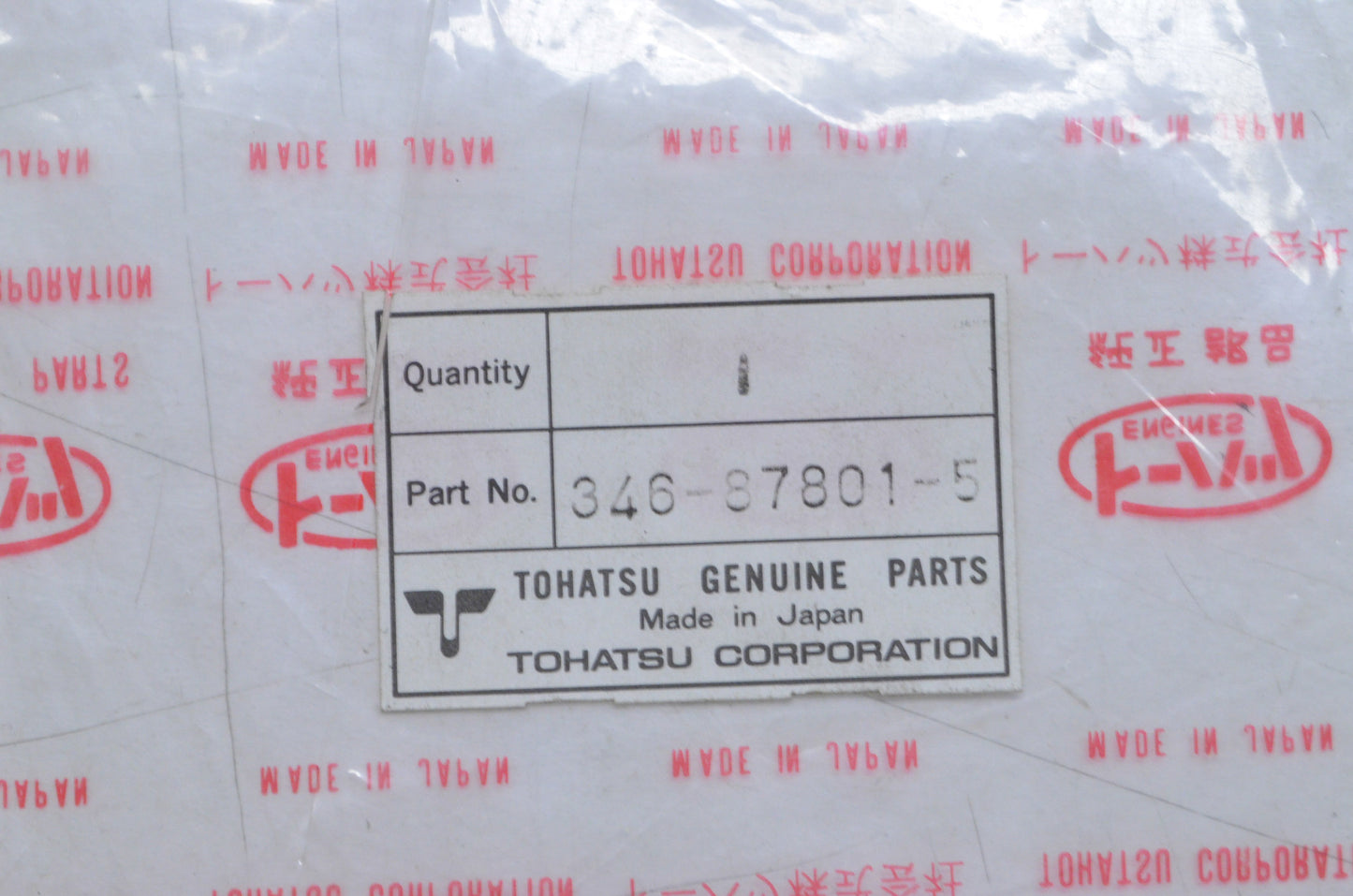 New OEM Tohatsu Black & Blue 'Tohatsu' Decal Kit NOS