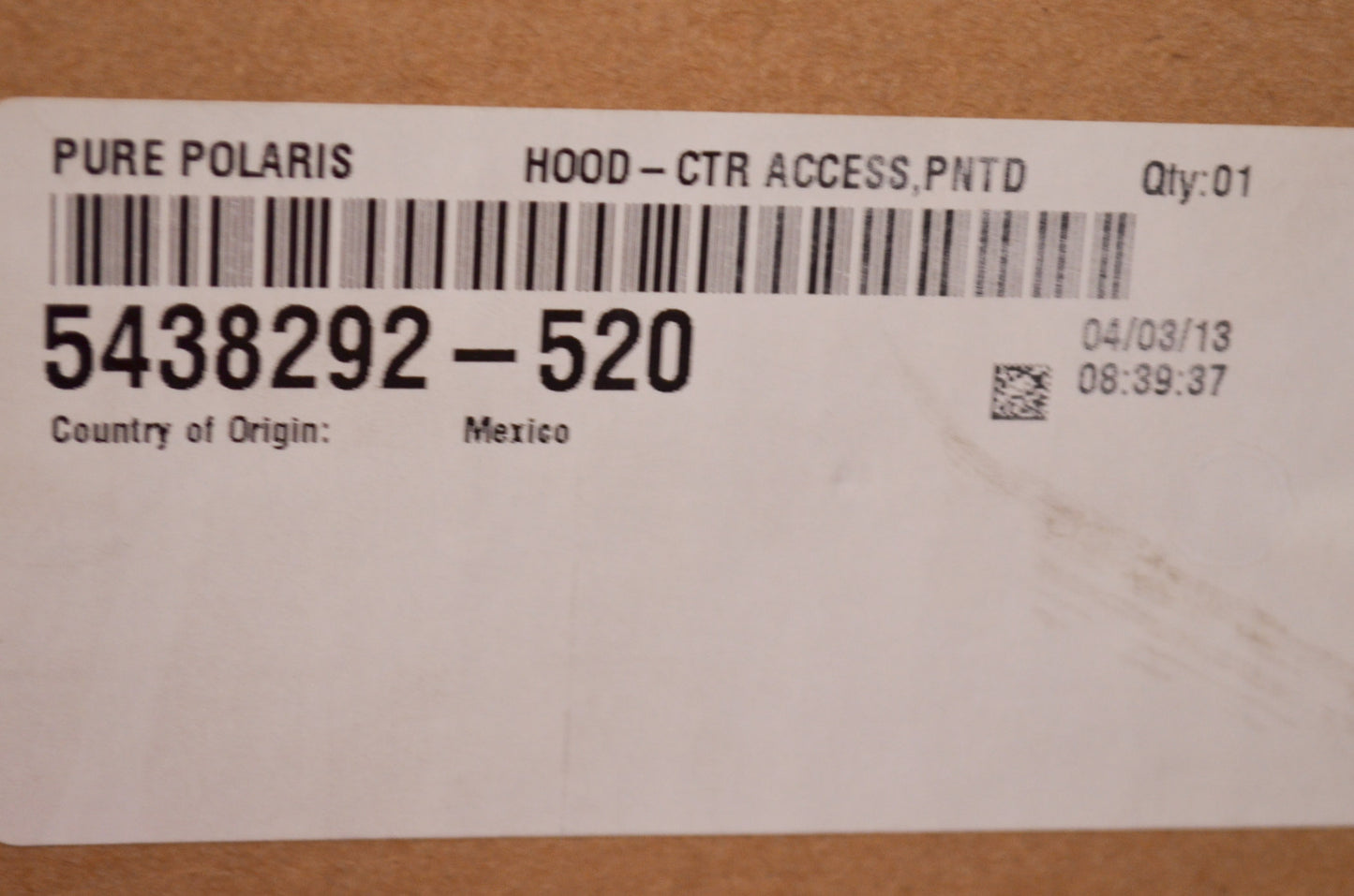OEM Polaris 5438292-520 Front Hood Panel NOS