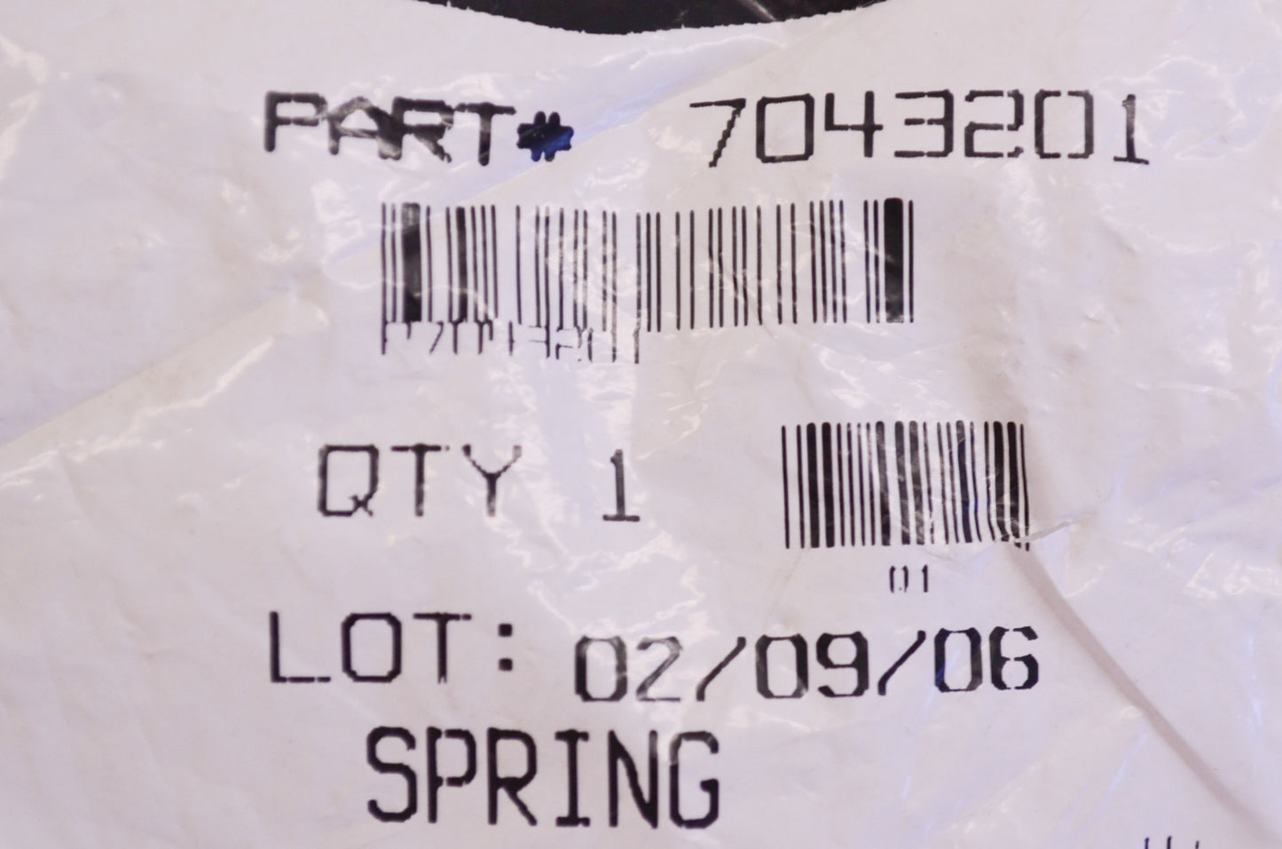 OEM Polaris 7043201 Throttle Body Spring NOS