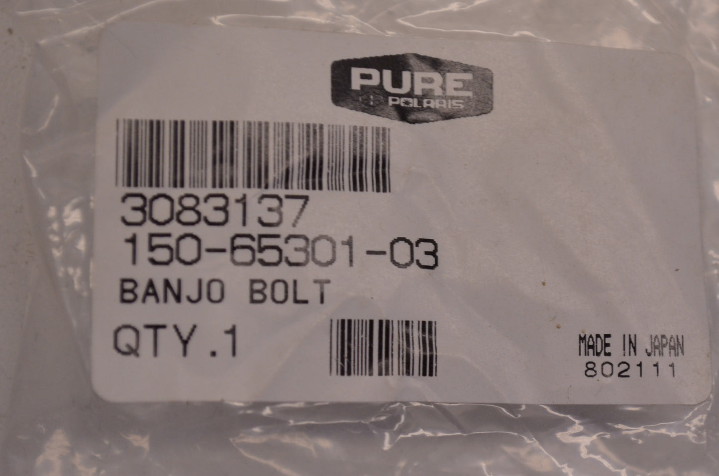 OEM Polaris 3083137 Banjo Bolt NOS
