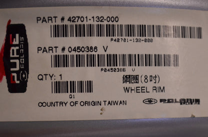 OEM Polaris 450386 Silver Wheel Rim NOS
