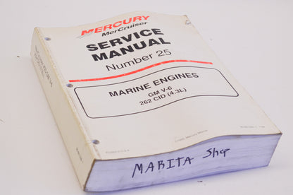 OEM Mercury Service Manual #25 GM V-6 262 CID (4.3L)