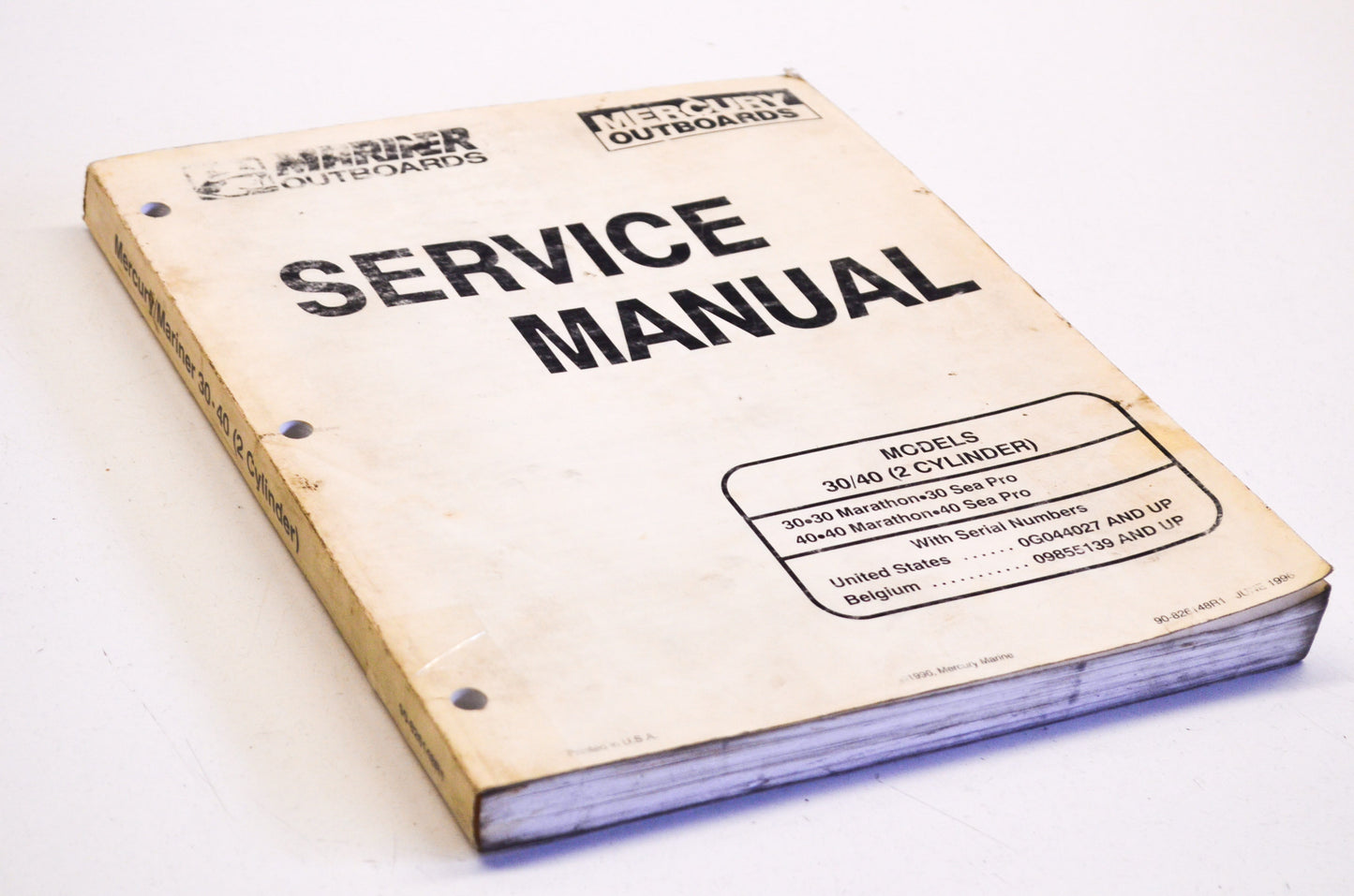 OEM Mercury Service Manual 30&40 HP 2 Cylinder