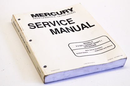 OEM Mercury Service Manual 2.5 EFI/Short Shaft/Offshore