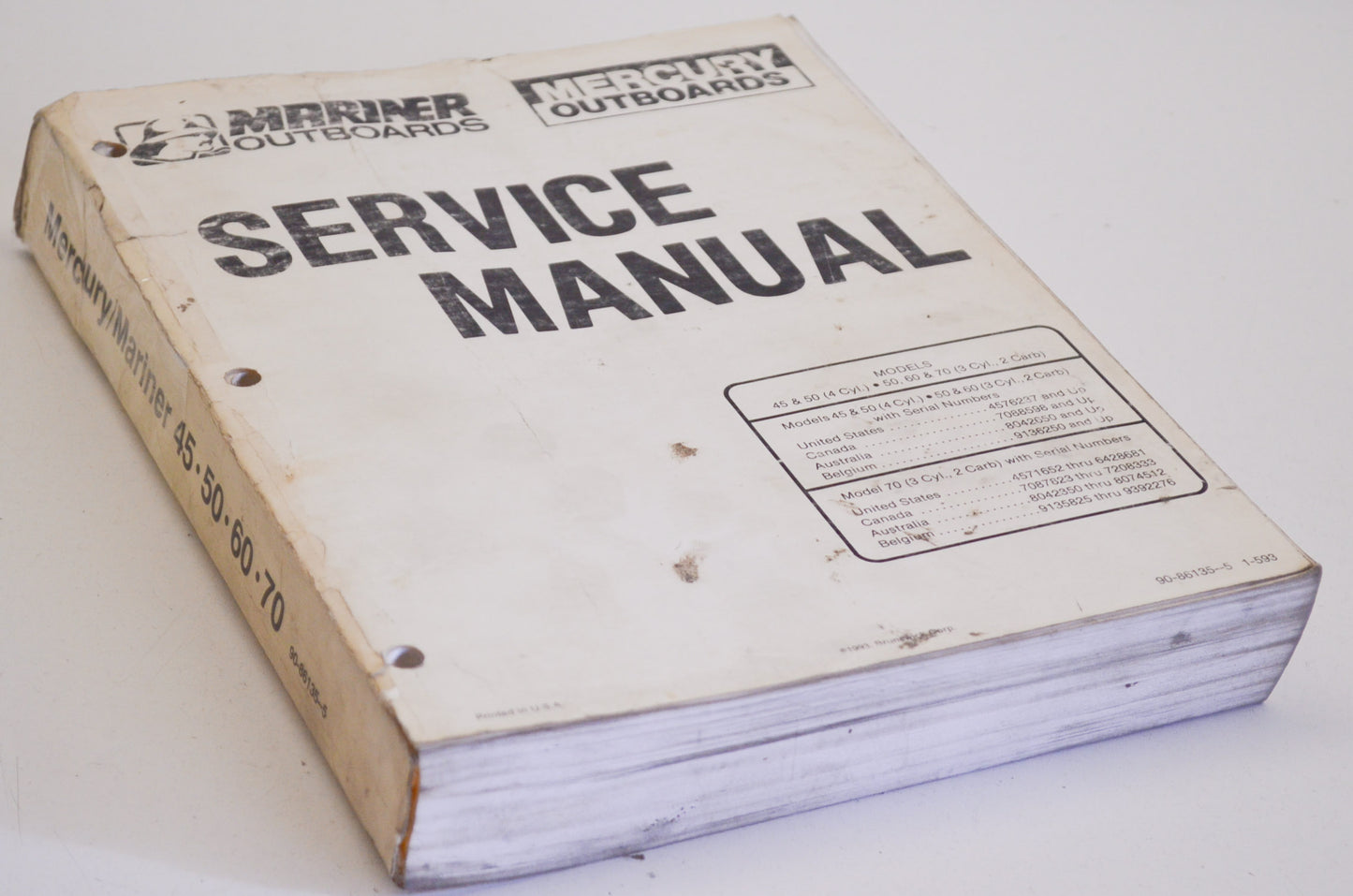 OEM Mercury Service Manual 45.50.60.70 HP