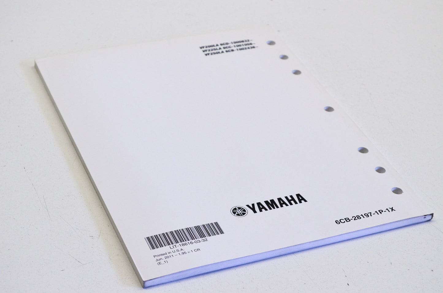 OEM Yamaha LIT-18616-03-32 Owner's Manual VF200/225/250 NOS