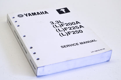 New OEM Yamaha 3.3L (L) F200A/F225A/F250 Service Manual NOS