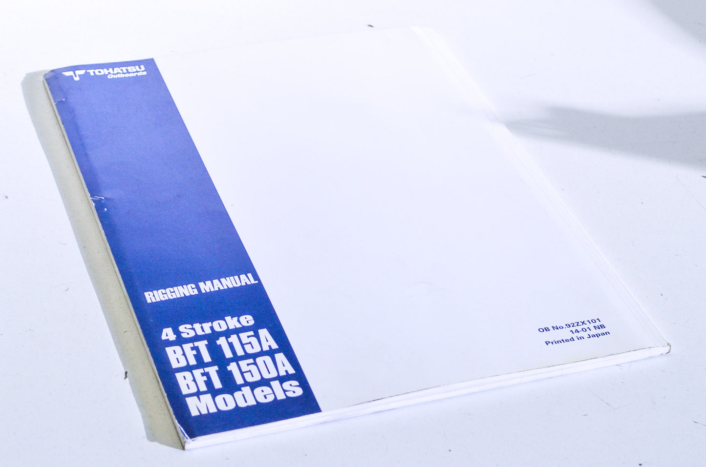 New OEM Tohatsu BFT 115A/150A Rigging Manual NOS