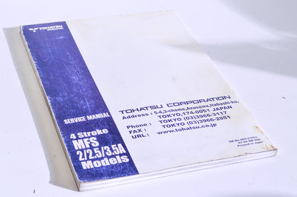 OEM Tohatsu 4-Stroke MFS 2/2.5/3.5A Service Manual
