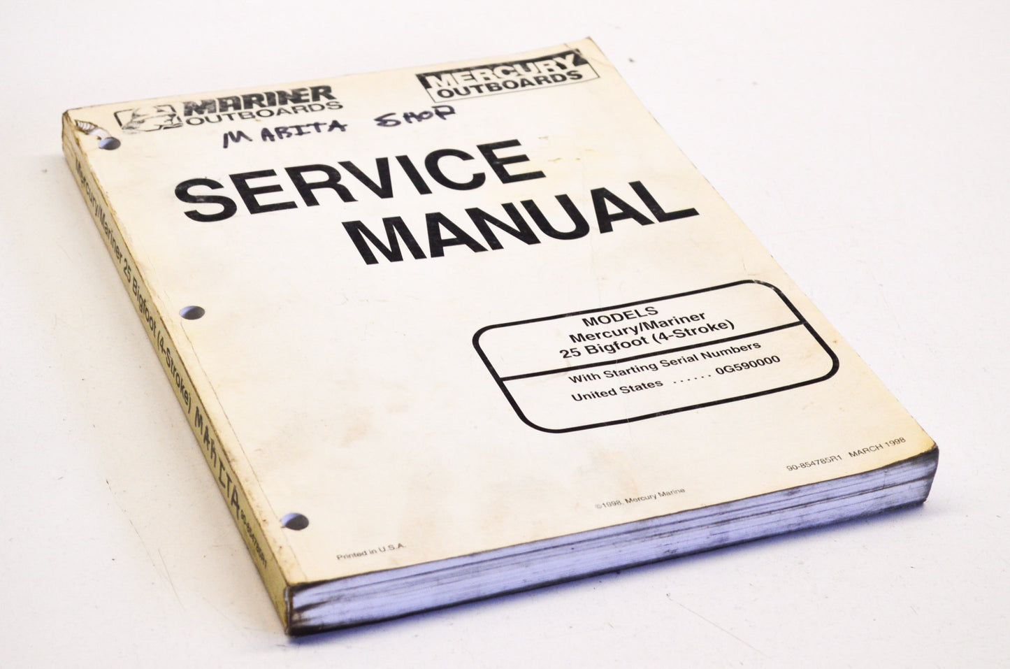 OEM Mercury Service Manual 25 Bigfoot 4-Stroke
