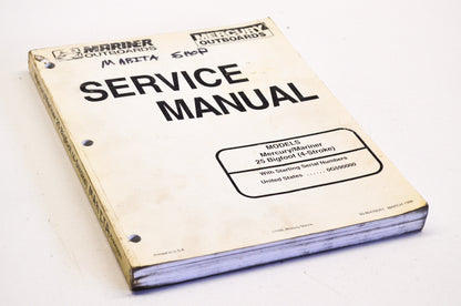 OEM Mercury Service Manual 25 Bigfoot 4-Stroke