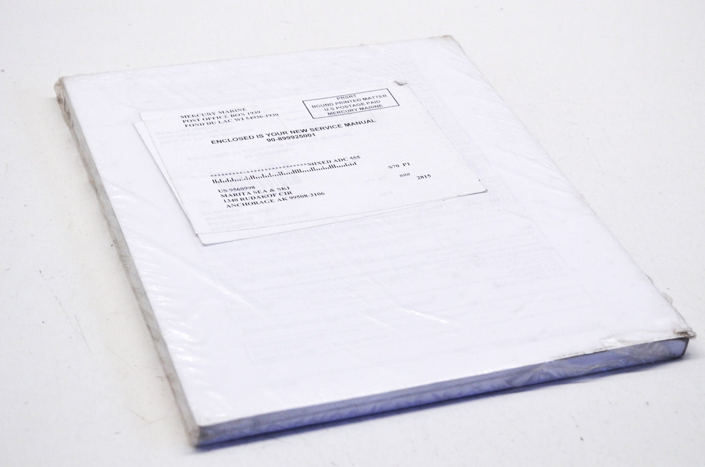 New OEM Mercury Service Manual 2/2.5/3.5HP 4-Stroke NOS