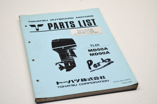 Tohatsu 003-21049-0 TLDI MD50A/MD90A Parts List