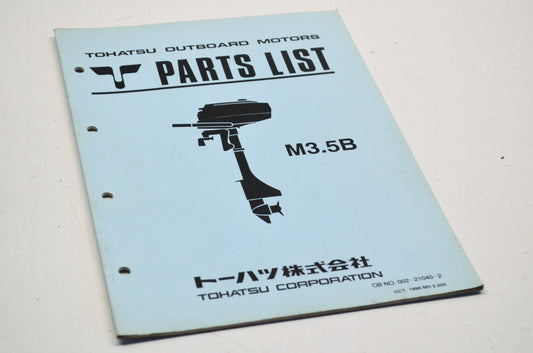 Tohatsu 002-21040-2 M3.5B Parts List