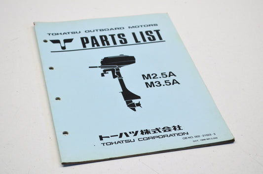OEM Tohatsu M2.5A/3.5A Parts List
