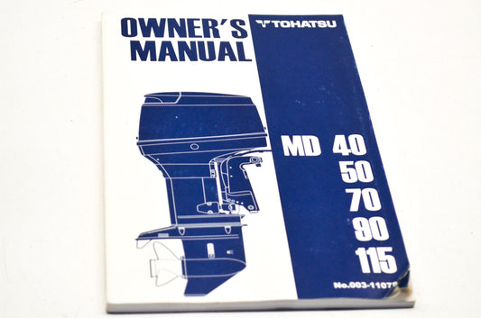 Tohatsu 003-11075-8 MD, 0701-MH1000 40/50/70/90/115 Owners Manual