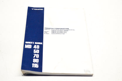 Tohatsu 003-11075-8 MD, 0701-MH1000 40/50/70/90/115 Owners Manual