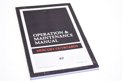 OEM Mercury 90-812810901 40HP Operation Manual NOS