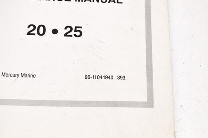 New OEM Mercury 20/25HP Operation Manual NOS