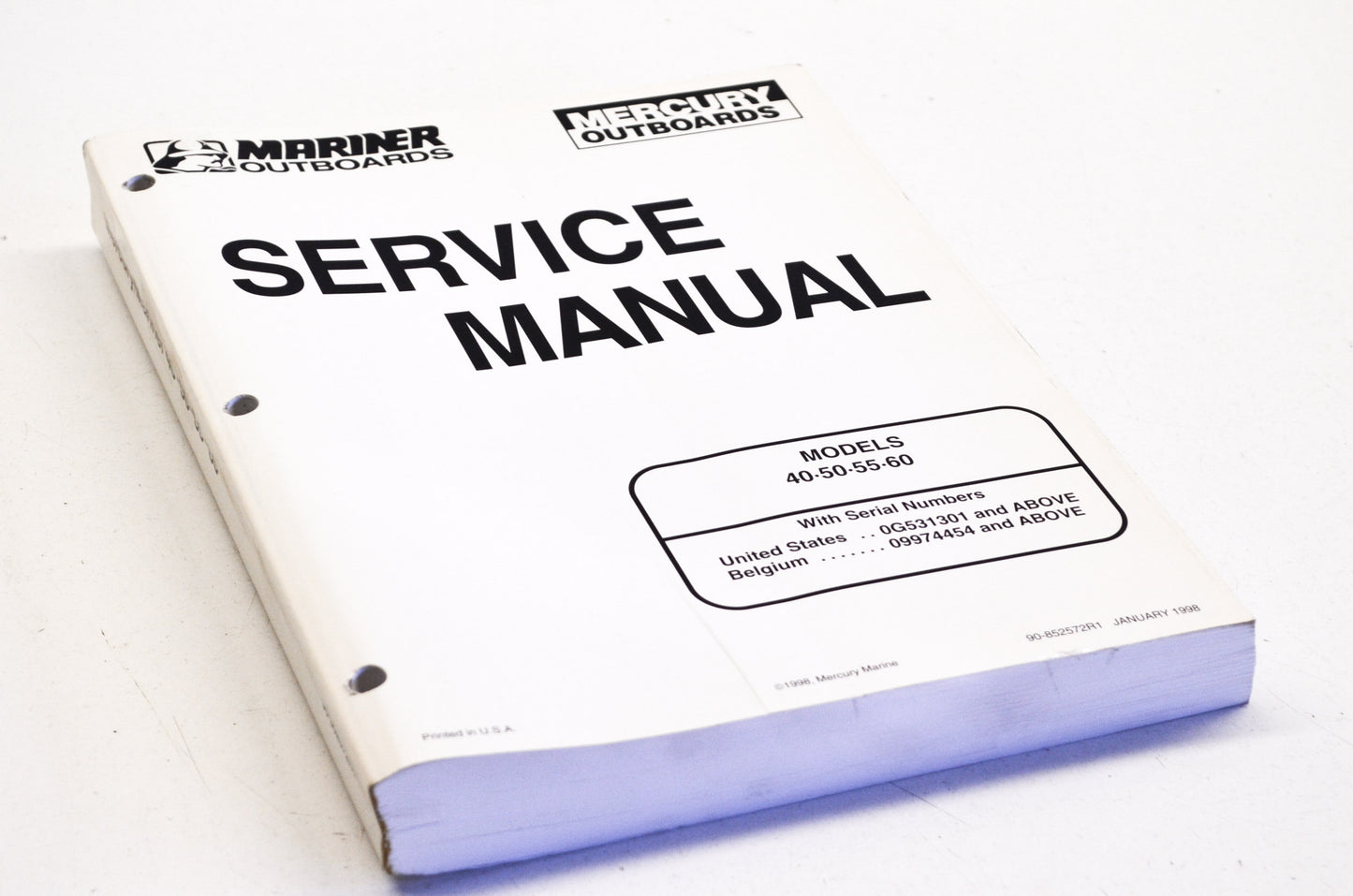 New OEM Mercury Service Manual 40.50.55.60 HP NOS