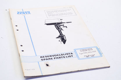 Volvo Penta 1967-1975 Type 090,091,092 5HP 70cc 1-Cyl Parts List