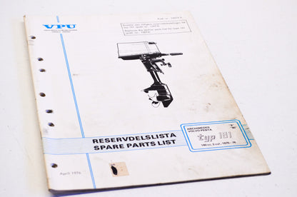 Volvo Penta 10014 1975-1976 Type 181 140cc 2-Cyl Parts List