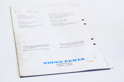 Volvo Penta 1977 Type 034 80cc 1-Cyl Parts List