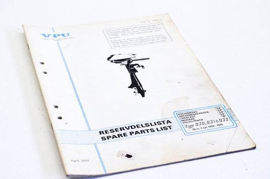 Volvo Penta 10007 1972-1976 Type 030-032 70cc 1-Cyl Parts List