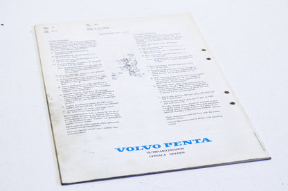 Volvo Penta 10083 1977 Type 380 900cc 3-Cyl Parts List