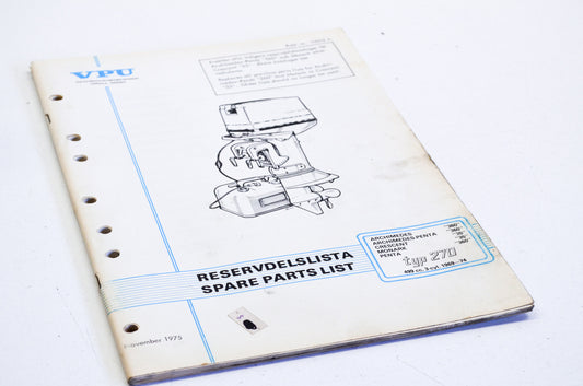 Volvo Penta 10018 1969-1974 Type 270 499cc 3-Cyl Parts List